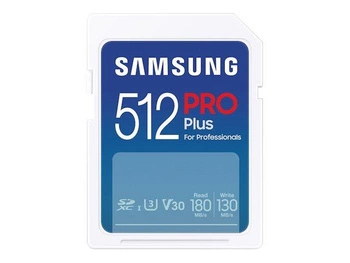 SAMSUNG SD PRO Plus 2023 Memory Card 512GB UHS-I U3 Full HD & 4K UHD 180 MB/s Read 130 MB/s Write