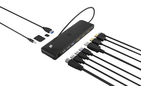 Stacja dokująca IB-DK2116-C 12in1,HDMI,DP,LAN,USB