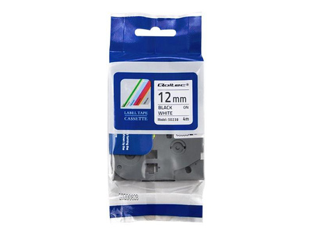 QOLTEC Tape for BROTHER TZe-231 12mm x 4m White / Black overprint