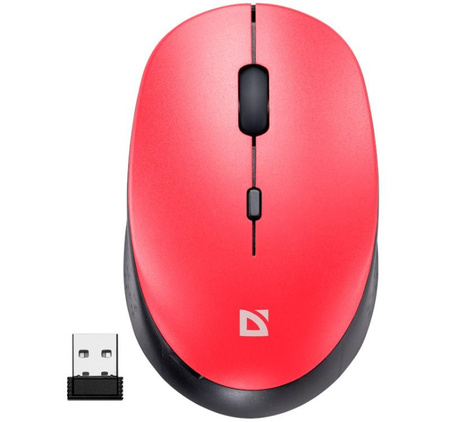 Mysz bezprzewodowa silent click AURIS MB-027 800/1200/1600 DPI czerwona 