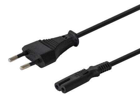 Kabel zasilający płaski ósemka 2pin, 3m,  CL-105