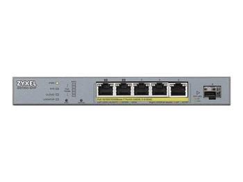 ZYXEL GS1350-6HP-EU0101F ZyXEL GS1350-6HP, 6 Port managed CCTV PoE switch, long range, 60W, 802.3BT