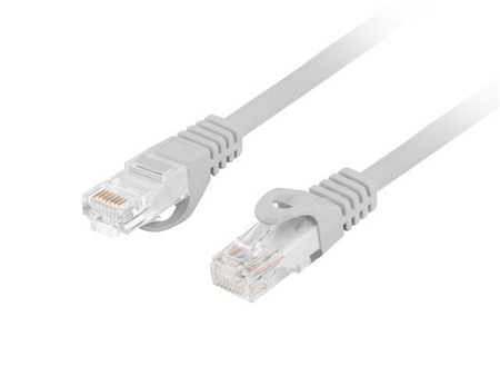 LANBERG Patchcord kat.6 UTP LSZH CU 1m szary Fluke passed