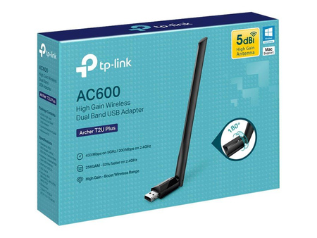 TPLINK Archer T2U Plus TP-Link Archer T2U Plus AC600 High Gain USB 2.0 adapter Wireless 802.11a/n