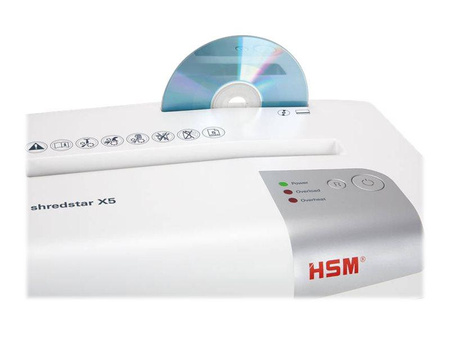 HSM 1043121 HSM Shredstar X5 - ścinki 4,0x35mm/ 5 arkuszy 80 g/ kosz 18 l/ P-4