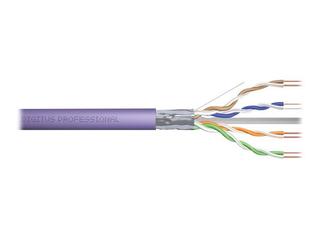 DIGITUS Installation cable cat.6 F/UTP Dca solid wire AWG 23/1 LSOH 50m violet foiled