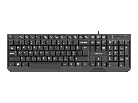 NATEC NKL-0967 Natec Klawiatura TROUT SLIM USB, US layout, czarna