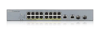 ZYXEL GS1350-18HP-EU0101F ZyXEL GS1350-18HP, 18 Port managed CCTV PoE switch, long range, 250W