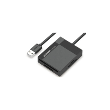 Ugreen czytnik kart pamięci SD/microSD / CF/MS z kablem USB 3.0 1m CR125 (czarny)