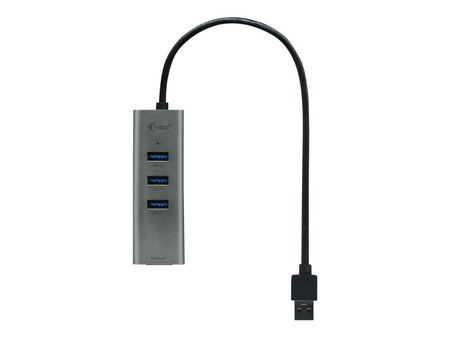 ITEC U3METALG3HUB i-tec USB 3.0 Metal 3 port HUB Gigabit Ethernet 1x USB 3.0 do RJ-45 3x USB 3.0