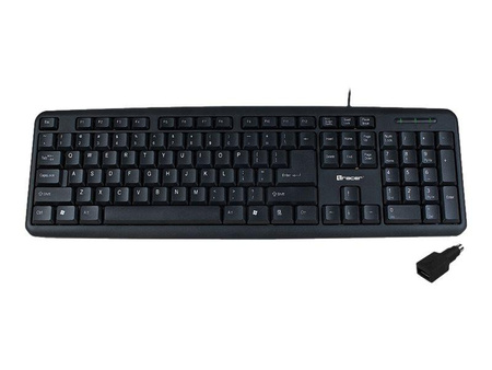 TRACER Klawiatura Maverick czarna USB + PS2 Adapter