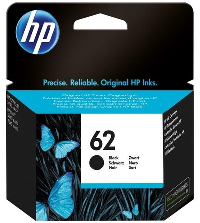 HP 62 BLACK ORIGINAL INK/EN/RU/FR/PL/CZ/HU CARTRIDGE