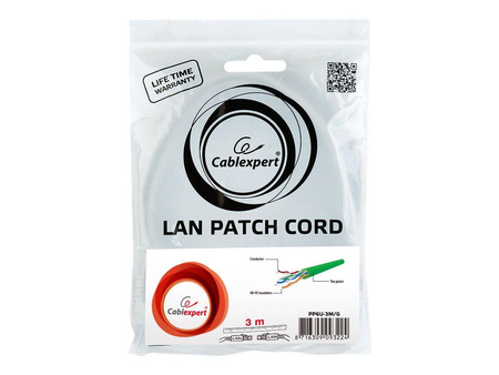 GEMBIRD patchcord kat 6 zalewane końcówki 3m zielony