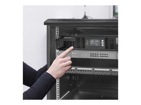 QOLTEC 52285 Zasilacz awaryjny UPS do RACK / 1kVA / 1000W / Power Factor 1.0 / LCD / EPO / USB / On line