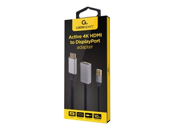 GEMBIRD Aktywny adapter 4K HDMI na DisplayPort czarny