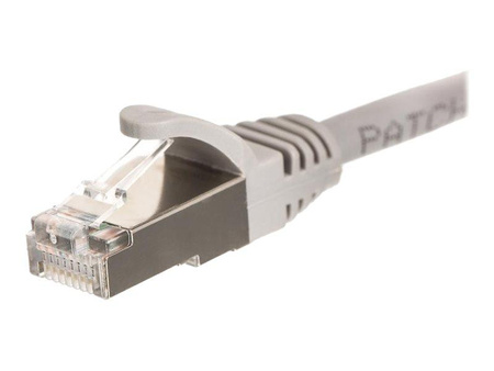 NETRACK BZPAT16F Netrack patchcord RJ45, osłonka zalewana, kat. 6 FTP, 1m szary