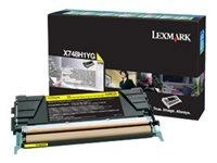 LEXMARK 24B5703 Toner Lexmark yellow zwrotny 10000 str. XS748