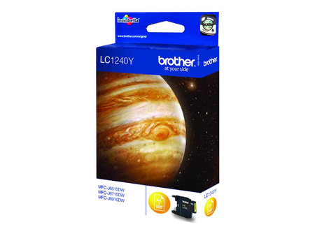 BROTHER LC1240Y Tusz Brother LC1240Y yellow 600str DCP-J525W / DCP-J725DW / MFC-J625DW