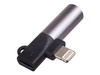 AKYGA Adapter AK-AD-63 Lightning m / Lightning f / Jack 3.5 mm