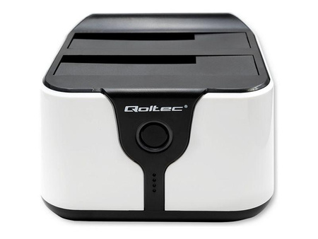 QOLTEC 50309 Stacja dokująca do dysków HDD SSD 2.5 3.5 / SATA III / USB 3.0 / Super speed 5Gb/s / z funkcją Klonowania offline