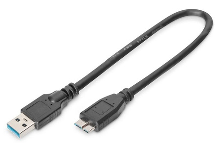 ASM AK-300117-003-S ASSMANN Kabel połączeniowy USB 3.0 SuperSpeed Typ USB A/microUSB B M/M 0,25m