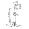 Uchwyt biurkowy LCD/LED 13-30cali pionowy, 15kg, regulowana wysokość