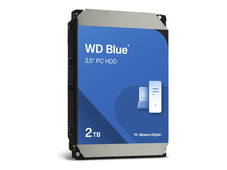 WD Blue 2TB SATA 6Gb/s HDD internal 3.5inch serial ATA 256MB cache 7200 RPM RoHS compliant Bulk