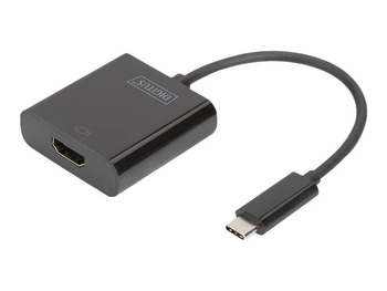 DIGITUS DA-70852 Adapter graficzny HDMI 4K 30Hz UHD na USB 3.1 Typ C, z audio, czarny, 15cm