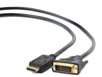 Kabel GEMBIRD CC-DPM-DVIM-6 (DisplayPort M - DVI-D M; 1,8m; kolor czarny)