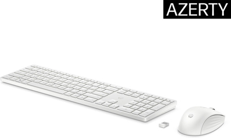Zestaw bezprzewodowy myszy i klawiatury HP 650 - biały
