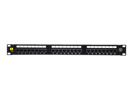 NETRACK 104-01 Netrack patch panel 19 24-porty kat. 5e UTP, z półką