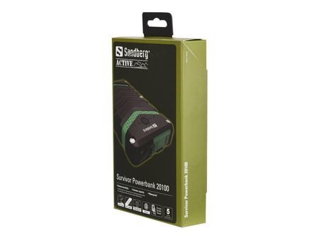 SANDBERG 420-36 SANDBERG Survivor PowerBank - mobilna ładowarka outdoor 20100 mAh