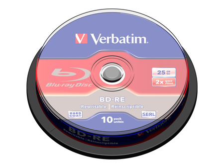 VERBATIM 43694 BluRay BD-RE SINGLE LAYER Verbatim Spindle 10 25GB 2x