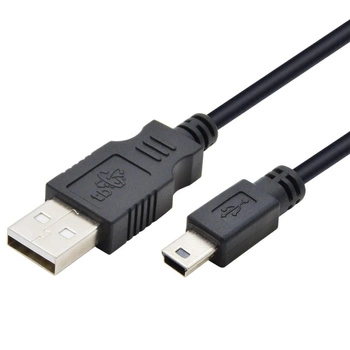 Kabel USB - Mini USB 1.8m. czarny