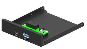 GEMBIRD Panel przedni PC wewnętrzny 3.5inch port USB 3.1 Typ-A + Typ-C czarny