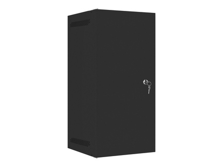 LANBERG Rack cabinet 10inch wall mount 12U 280x310 black with metal door flat pack