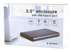 GEMBIRD EE2-U3S-6-GR HDD/SSD Drive enclosure 2.5inch with USB Type-C port USB 3.1 brushed aluminum grey