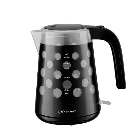 Czajnik elektryczny 1,7l  2200W "KROPKI"  MR-045-BLACK