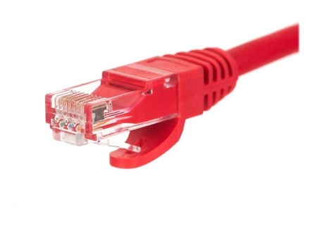 NETRACK BZPAT3UR Netrack patchcord RJ45, osłonka zalewana, kat. 5e UTP, 3m czerwony