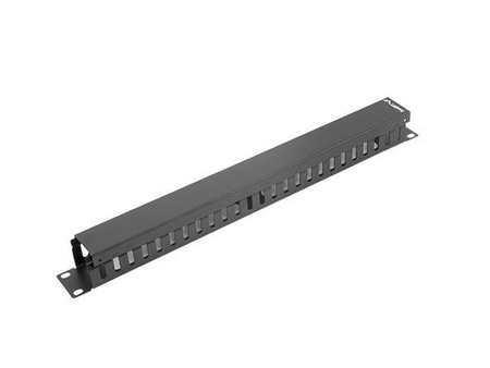 Organizer kabli Lanberg AK-1201-B 19" 1U z zaślepką - typ A czarny