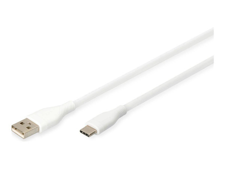 DIGITUS USB-C Silicone charging cable USB-A - USB-C 2m USB 2.0 60W white