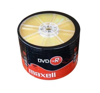 MAXELL DVD-R 4,7GB 50 szt w opakowaniu SHRINK. Prędkość zapisu 16X, 120 min. Przeznaczenie nagrywanie Multimediów.