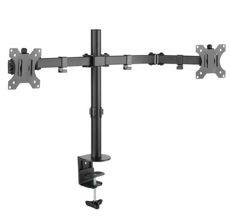 Uchwyt biurkowy na dwa monitory 13-32 cali 8kg 