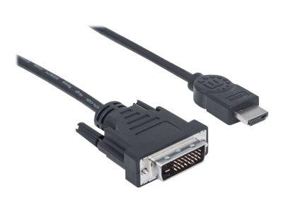 MANHATTAN 372503 Manhattan Kabel HDMI, HDMI męski na DVI-D 24+1 męski, Dual Link, 1,8 m