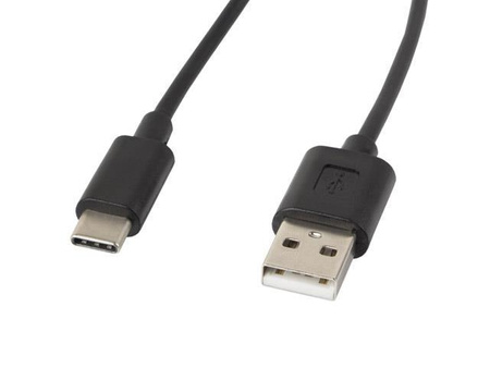 Kabel USB 2.0 Lanberg Type-C(M) - AM 1,8m czarny