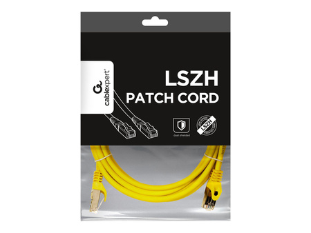 GEMBIRD PP6A-LSZHCU-Y-3M Gembird patchcord RJ45, kat. 6A, SFTP, LSZH, 3m, żółty