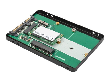 DIGITUS 2.5inch SATA HDD Enclosure M.2 or mSATA SATA 3 6Gbit/s write speed up to 520MB/s