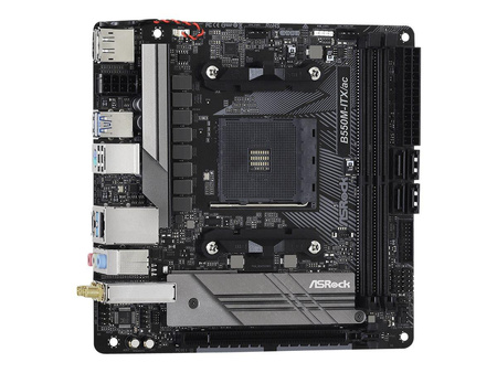 ASROCK B550M-ITX/ac AM4 Socket DDR4 4733+ 4.0 x16 PCIe DisplayPort 1.4 HDMI 7.1 CH HD 4 SATA3 6 USB 3.1 Gen1 mITX MB