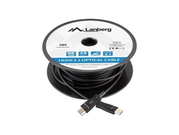 LANBERG Kabel HDMI M/M V2.1 10M 8K Czarny Optyczny AOC