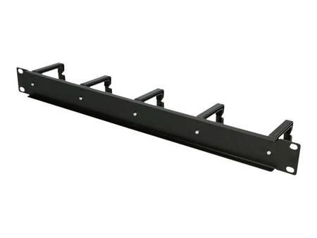 EXTRALINK organizer kabli 1U czarny plastikowe wsporniki
